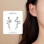 925 Silver Hypoallergenic Snake Ear Cuffs for Non-Pierced Ears - Image 2