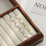 S925 Sterling Silver Earrings Princess Four Claws with Diamonds - Image 3