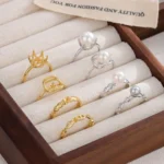 925 Sterling Silver Rings Adjustable Band - Without Pearl - Image 2