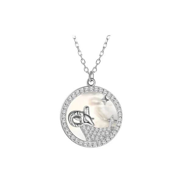 Aries Zodiac Necklace in 925 Sterling Silver - Personalized Astrology Jewelry Gift