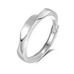 Hypoallergenic Adjustable Couple Rings in 925 Sterling Silver-FDJZ-145