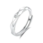 Hypoallergenic Adjustable Couple Rings in 925 Sterling Silver-FDJZ-147