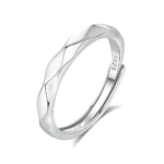 Hypoallergenic Adjustable Couple Rings in 925 Sterling Silver-FDJZ-148