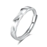 Hypoallergenic Adjustable Couple Rings in 925 Sterling Silver-FDJZ-149