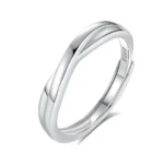Hypoallergenic Adjustable Couple Rings in 925 Sterling Silver-FDJZ-150
