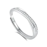 Hypoallergenic Adjustable Couple Rings in 925 Sterling Silver-FDJZ-150 - Image 2