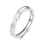 Hypoallergenic Adjustable Couple Rings in 925 Sterling Silver-FDJZ-154