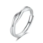 Hypoallergenic Adjustable Couple Rings in 925 Sterling Silver-FDJZ-155