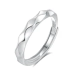 Hypoallergenic Adjustable Couple Rings in 925 Sterling Silver-FDJZ-157
