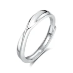 Hypoallergenic Adjustable Couple Rings in 925 Sterling Silver-FDJZ-159