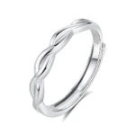 Hypoallergenic Adjustable Couple Rings in 925 Sterling Silver-FDJZ-163