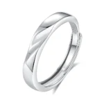Hypoallergenic Adjustable Couple Rings in 925 Sterling Silver-FDJZ-164