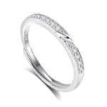 Hypoallergenic Adjustable Couple Rings in 925 Sterling Silver-FDJZ-167 - Image 2