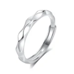 Hypoallergenic Adjustable Couple Rings in 925 Sterling Silver-FDJZ-168