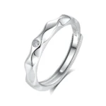Hypoallergenic Adjustable Couple Rings in 925 Sterling Silver-FDJZ-169