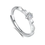 Hypoallergenic Adjustable Couple Rings in 925 Sterling Silver-FDJZ-169 - Image 2