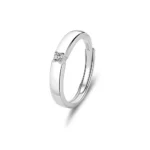 Hypoallergenic Adjustable Couple Rings in 925 Sterling Silver-FDJZ-268