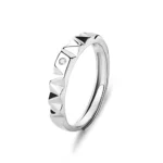 Hypoallergenic Adjustable Couple Rings in 925 Sterling Silver-FDJZ-270