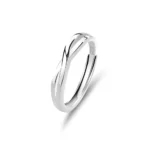 Hypoallergenic Adjustable Couple Rings in 925 Sterling Silver-FDJZ-277