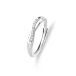 Hypoallergenic Adjustable Couple Rings in 925 Sterling Silver-FDJZ-277 - Image 2