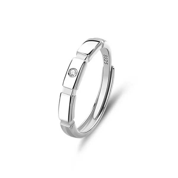 Hypoallergenic Adjustable Couple Rings in 925 Sterling Silver-FDJZ-280