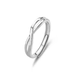 Hypoallergenic Adjustable Couple Rings in 925 Sterling Silver-FDJZ-284