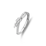 Hypoallergenic Adjustable Couple Rings in 925 Sterling Silver-FDJZ-285 - Image 2