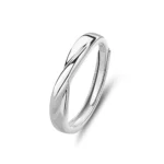 Hypoallergenic Adjustable Couple Rings in 925 Sterling Silver-FDJZ-286