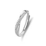 Hypoallergenic Adjustable Couple Rings in 925 Sterling Silver-FDJZ-286 - Image 2