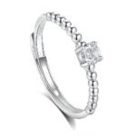 Hypoallergenic Adjustable Couple Rings in 925 Sterling Silver-FDJZ-309 - Image 2