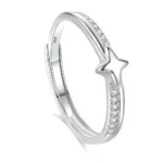 Hypoallergenic Adjustable Couple Rings in 925 Sterling Silver-FDJZ-311 - Image 2