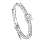 Hypoallergenic Adjustable Couple Rings in 925 Sterling Silver-FDJZ-312 - Image 2