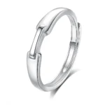 Hypoallergenic Adjustable Couple Rings in 925 Sterling Silver-FDJZ-313