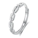 Hypoallergenic Adjustable Couple Rings in 925 Sterling Silver-FDJZ-315