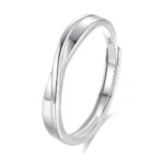 Hypoallergenic Adjustable Couple Rings in 925 Sterling Silver-FDJZ-316