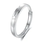 Hypoallergenic Adjustable Couple Rings in 925 Sterling Silver-FDJZ-317