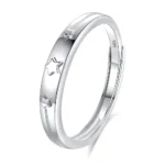 Hypoallergenic Adjustable Couple Rings in 925 Sterling Silver-FDJZ-319