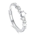 Hypoallergenic Adjustable Couple Rings in 925 Sterling Silver-FDJZ-319 - Image 2