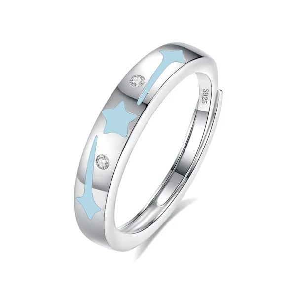 Hypoallergenic Adjustable Couple Rings in 925 Sterling Silver-FDJZ-351