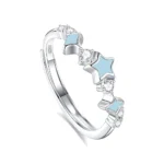 Hypoallergenic Adjustable Couple Rings in 925 Sterling Silver-FDJZ-351 - Image 2