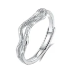 Hypoallergenic Adjustable Couple Rings in 925 Sterling Silver-FDJZ-352