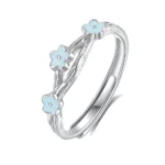 Hypoallergenic Adjustable Couple Rings in 925 Sterling Silver-FDJZ-352 - Image 2