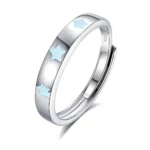 Hypoallergenic Adjustable Couple Rings in 925 Sterling Silver-FDJZ-353