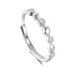 Hypoallergenic Adjustable Couple Rings in 925 Sterling Silver-FDJZ-355 - Image 2