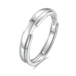 Hypoallergenic Adjustable Couple Rings in 925 Sterling Silver-FDJZ-357