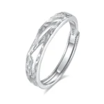 Hypoallergenic Adjustable Couple Rings in 925 Sterling Silver-FDJZ-362