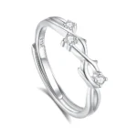 Hypoallergenic Adjustable Couple Rings in 925 Sterling Silver-FDJZ-363 - Image 2