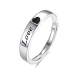 Hypoallergenic Adjustable Couple Rings in 925 Sterling Silver-FDJZ-366