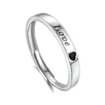 Hypoallergenic Adjustable Couple Rings in 925 Sterling Silver-FDJZ-366 - Image 2