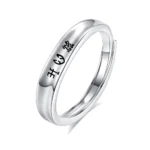 Hypoallergenic Adjustable Couple Rings in 925 Sterling Silver-FDJZ-367